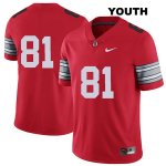 Youth NCAA Ohio State Buckeyes Jake Hausmann #81 College Stitched 2018 Spring Game No Name Authentic Nike Red Football Jersey MI20Y37JW